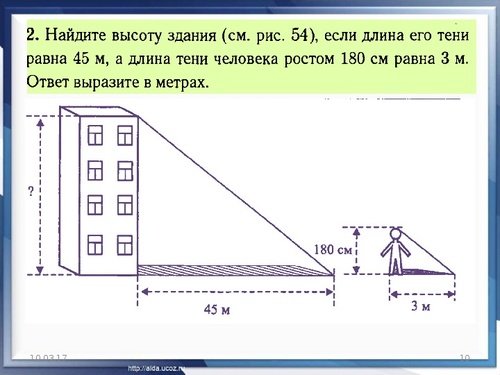 как измерить высоту здания